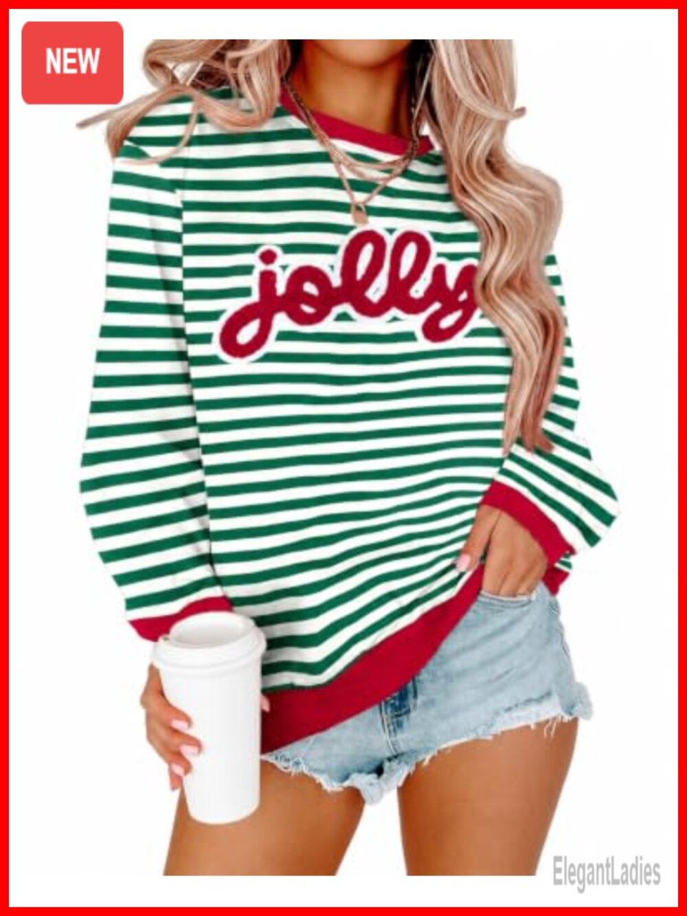 Merry Christmas Sequin Crewneck Sweatshirt Women Long Sleeve Pullover